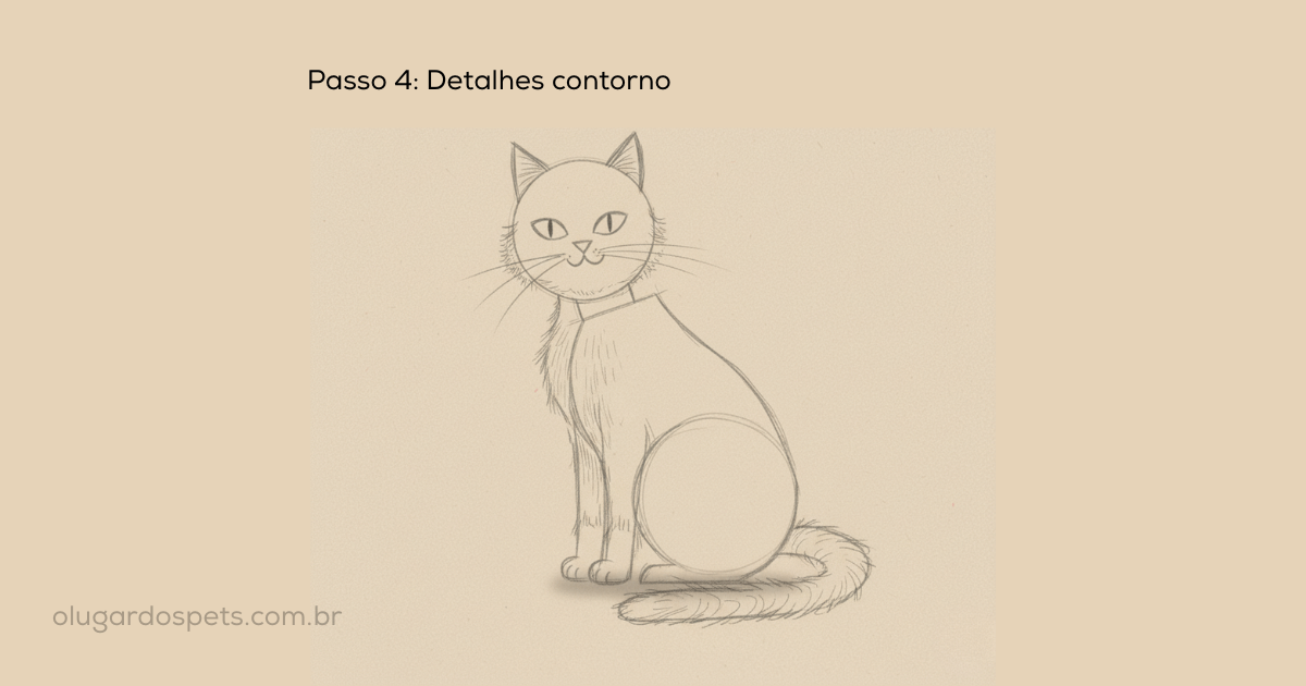 como desenhar um gato 