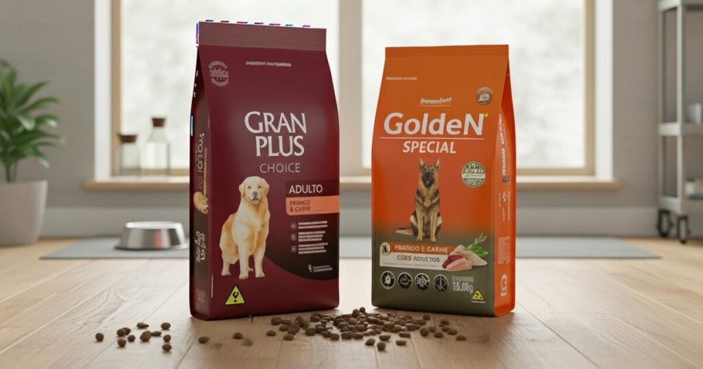 Ração Gran Plus vs Golden