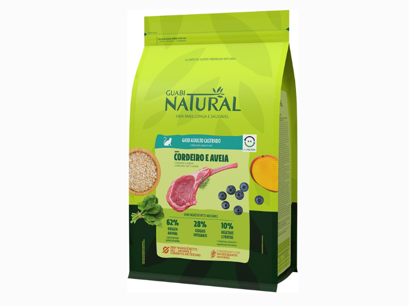 Ração Ração Guabi Natural Gatos Adultos Castrados